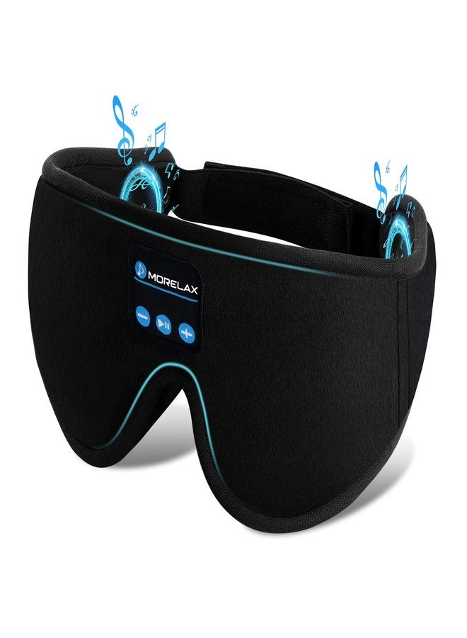 Morelax Sleep Headphones,Sleep Mask for Side Sleeper,3D Eye Mask for Sleeping with Stereo Speakers,Bluetooth Headphone,Perfect for Gifts for Women/Men Black - Image 1